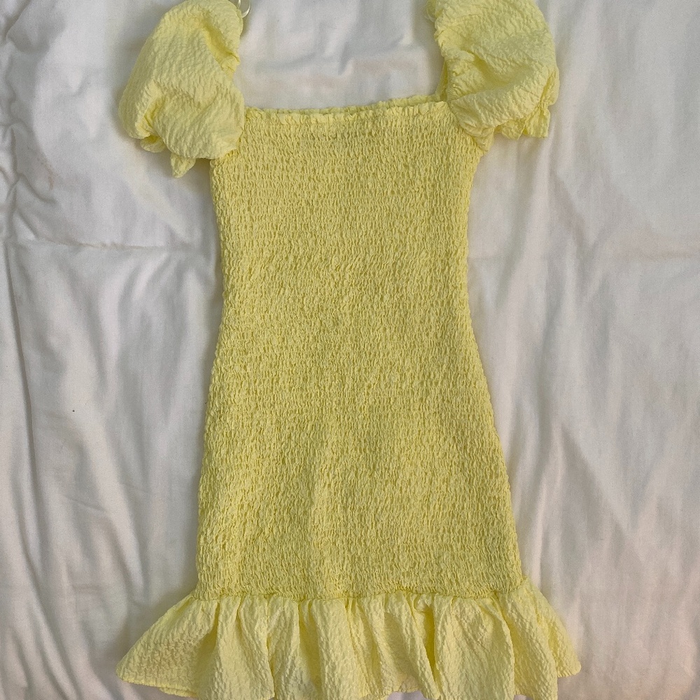 Yellow zara dress